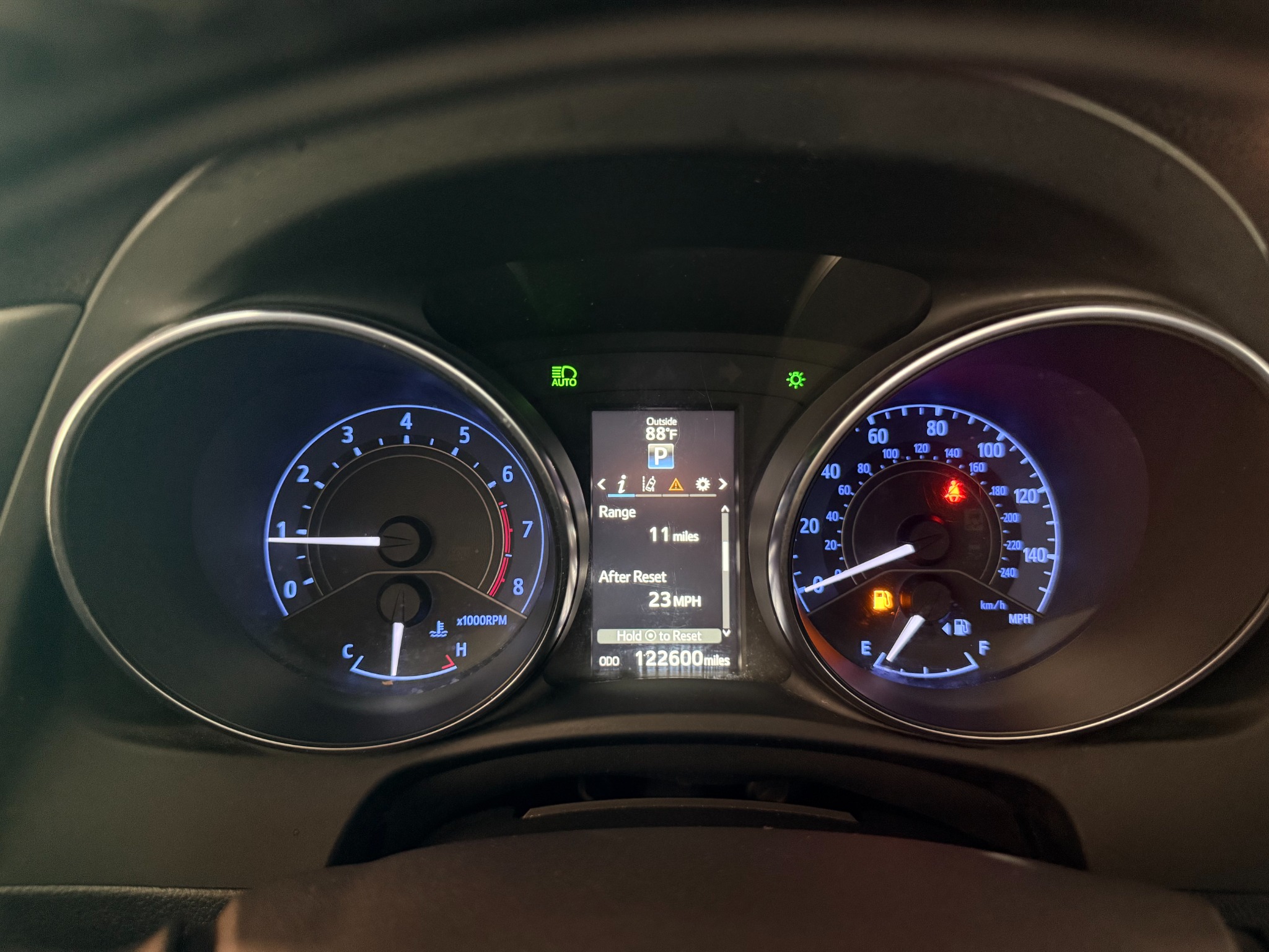 Corolla iM odometer